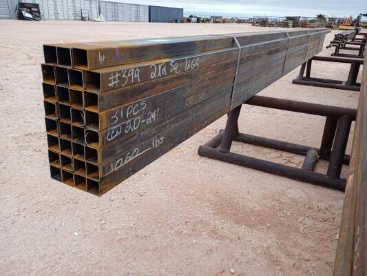 (31) pcs Hot Rolled 2" Square Tubing