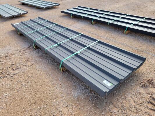 (50 pcs) 26 Gauge R Panels 12ft Long, Painted Gray