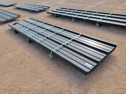 (50 pcs) 22 Gauge R Panels 12ft Long, Color Black