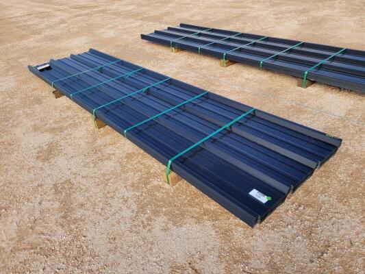 (50 pcs) 26 Gauge R Panels 12ft Long, Color Black