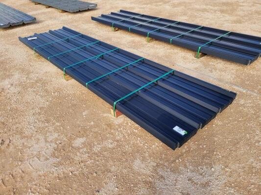 (50 pcs) 26 Gauge R Panels 12ft Long, Color Black