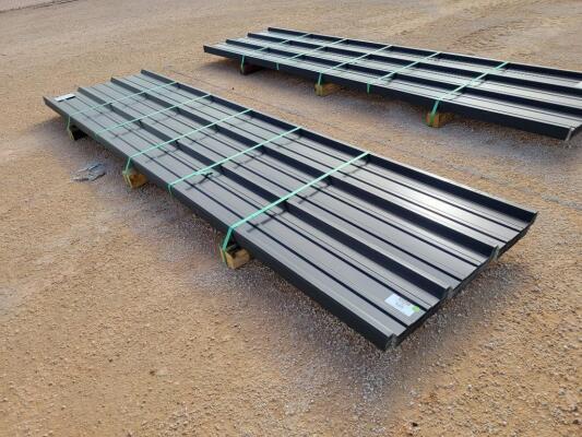 (50 pcs) 26 Gauge R Panels 12ft Long, Color Black
