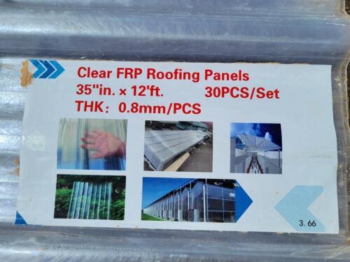(30) Clear FRP Roof Panels