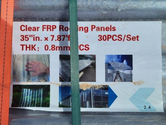 (30) Clear FRP Roof Panels