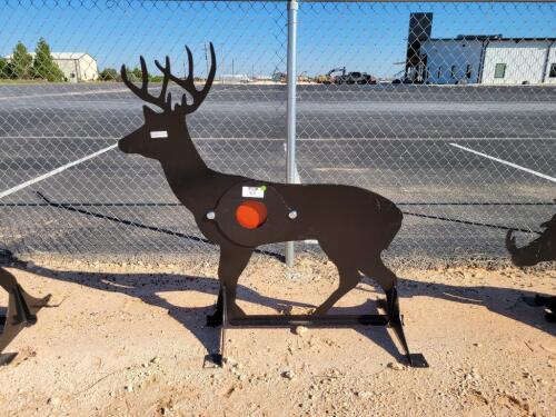 KC 3/8" AR500 Steel Deer Shooting Target w/Heart Flapper