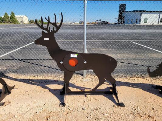 KC 3/8" AR500 Steel Deer Shooting Target w/Heart Flapper