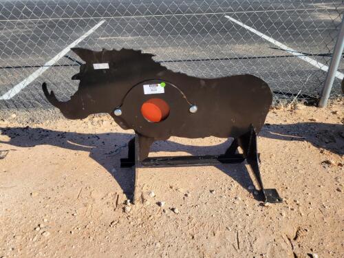 KC 3/8" AR500 Steel Wild Boar Shooting Target w/Heart Flapper