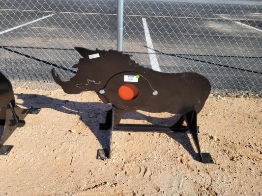 KC 3/8" AR500 Steel Wild Boar Shooting Target w/Heart Flapper