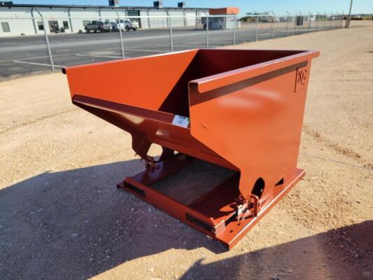 KC 2 CY. Skid Steer Trash Hopper w/Fork Pockets