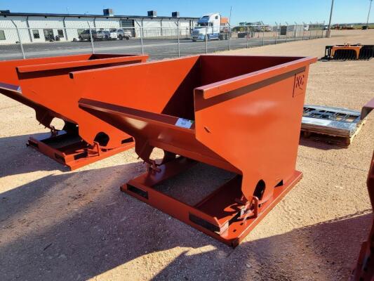 KC 2 CY. Skid Steer Trash Hopper w/Fork Pockets