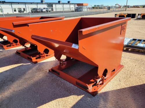 KC 2 CY. Skid Steer Trash Hopper w/Fork Pockets