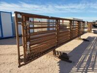 (8) Fence Panels, (1) With 12Ft Gate, 24Ft Long