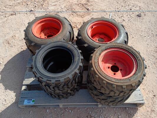 Kubota Front & Rear Wheels w/Tires, (2) Unused Tires 18 x 8.50-10