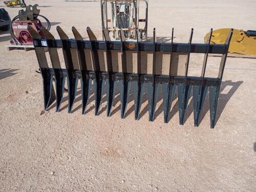 6ft Skid Steer Root Rake