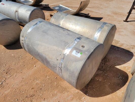 (2) Short Aluminum Semi-Truck Fuel Tanks