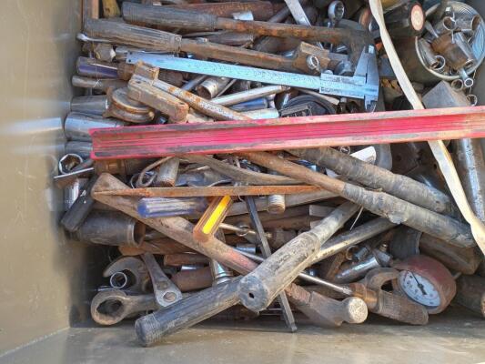 Steel Box w/Misc Hand Tools