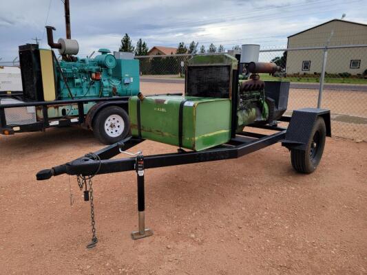 Generator Trailer John Deere Engine w/ Generator