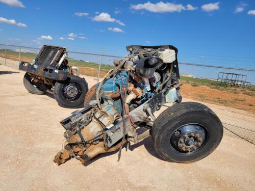 International Engine & Transmission on Cut Of Truck Frame