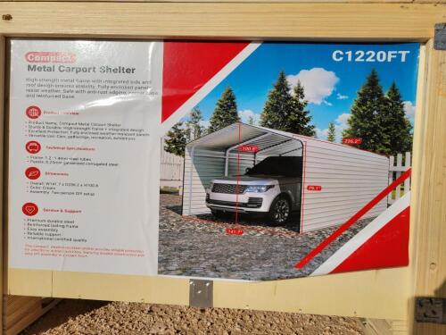 SD Lanch SDLC1220 High-End 12ft x 20ft Metal Carport