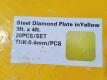 (20) 3Ft x 4Ft Yellow Steel Diamond Plates