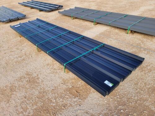 (50 pcs) 23 Gauge R Panels 12ft Long, Color Black