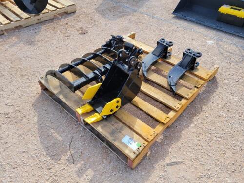 Pallet of Mini Excavator Attachments