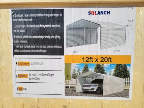 SD Lanch SDLC1220 High-End 12ft x 20ft Metal Carport