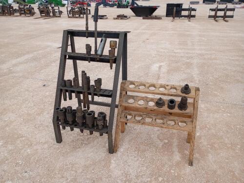 (2) Racks of Misc Milling Machine Bits