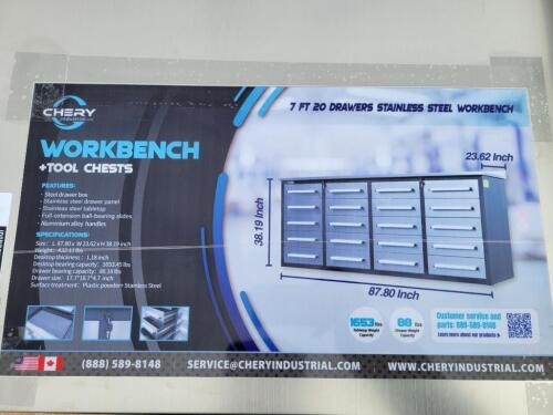 Chery 7ft Stainless Steel Work Bench