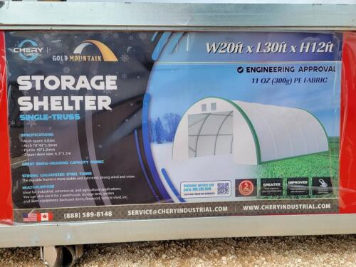 Chery Storage Shelter W20ft x L30ft x H12ft