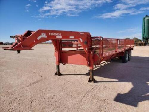 Gooseneck Flat Bed Trailer with Side Rails