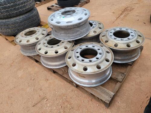 (6) 22.5 Semi Truck Wheels (1) 24.5 Semi Truck Wheel