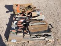 Pallet of Cement Trowels& Other Cement Items