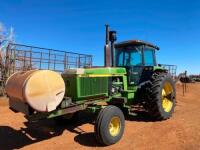 - 1991 JOHN DEERE 4555 2 WHEEL DRIVE DL. TRACTOR, CAB, A/C, Q/R TRANS., 3 PT., 3 HYD., WTS., Q.H., 480/80R42 RUBBER (6632 HRS. SHOWING) - SN - 7468  