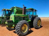 1984 JOHN DEERE 4650 MFWD DSL. TRACTOR, CAB, A/C, P/S TRANS., 3 PT., 2 HYD. WTS., Q.H., 18.4X26 FRONT RUBBER, 20.8X38 RUBBER (9854 HRS SHOWING) - SN 9
