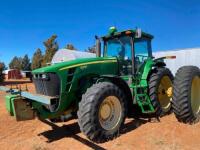 2007 JOHN DEERE 8330 MFWD DSL. TRACTOR, CAB, A/C, P/S TRANS., 3 PT., 4 HYD., WTS., Q.H., 420/90R30 FRONT RUBBER, 18.4R46 RUBBER, DUALS, (9881 HRS.) W/