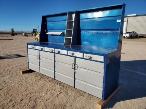 Shop Work Bench With 6 Drawers And 4 Cabinets