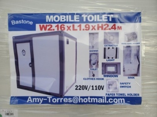 Unused Bastone 110v Portable Toilets with Shower