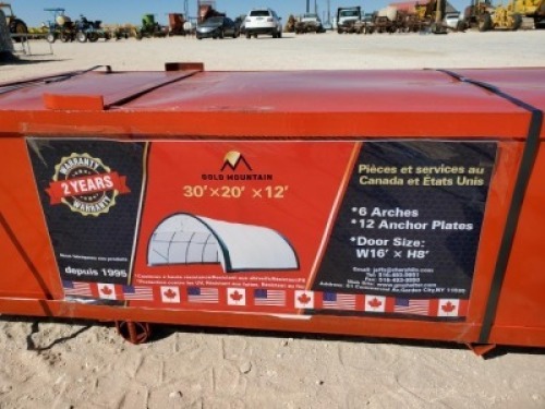 Unused Golden Mountain Dome Storage Shelter 30ft x 20ft x 12ft