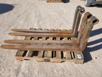 (2) Sets Telehandler Forks 5ft Long 4'' Wide