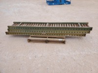 (3) metal conveyor rollers 15'' x 8ft