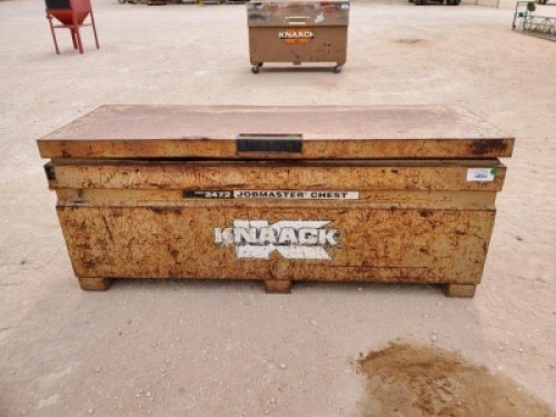 Knaack Storage Box with miscellaneous lifting chains and cables