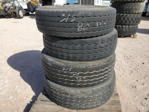 (4) Truck Tires 315/80R22.5