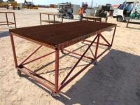 Heavy Duty Shop Table 4ft X 10ft Metal Bar Grating Top