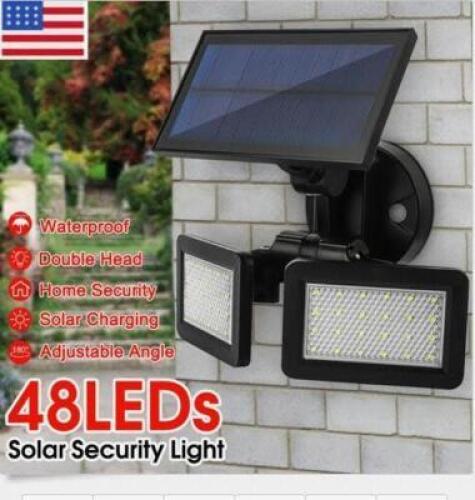 48 LED Dual Head Solar Wall Light