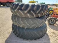 (3) Tractor Wheels/Tires (2) Matching Wheels/Tires