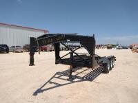 18Ft x 78” Gooseneck Triple Axle Backhoe Trailer