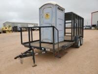 Affordable Trailers Trash Trailer with Portable Restroom