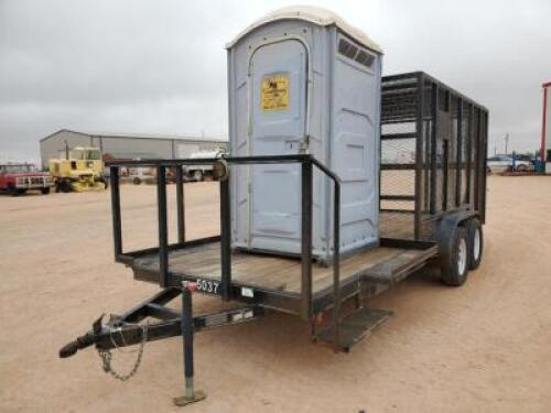 Affordable Trailers Trash Trailer with Portable Restroom