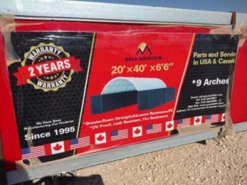 Unused Golden Mountain Dome Container Shelter W20ft x L40ft x 6' 6''